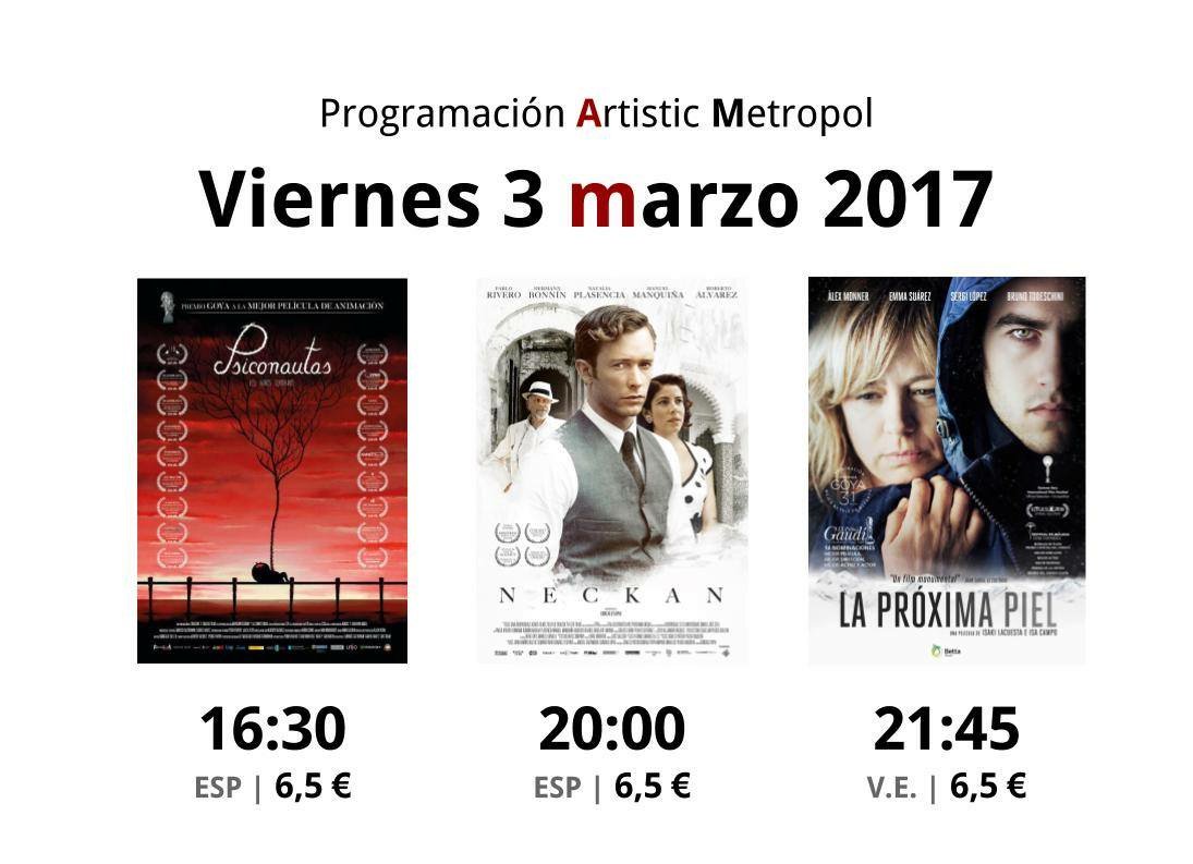 artmetropol's tweet photo. #FelizViernes qué tal se presenta? Os animamos a que paséis por nuestra sala y disfrutéis de @psiconautaspeli, @FilmNeckan y @laproximapiel https://t.co/w8qg6pKoqw