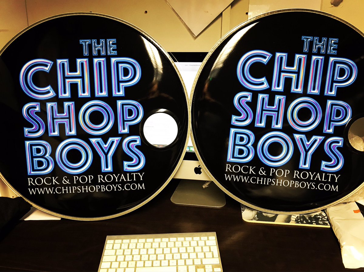 ChipShopBoys's tweet photo. Thank you @customskinshq - another pair of beauties with our new logo. #eventprofs #eventprofsuk #liveband  #chipshopboys #cheltenham https://t.co/TyJJ718Pfx