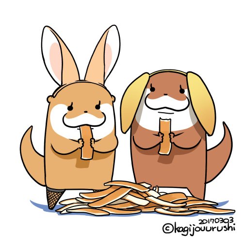 鍵条漆 W こつめってぃline絵文字販売中 コツメカワうさ うさぎの日 耳の日 こつめってぃ