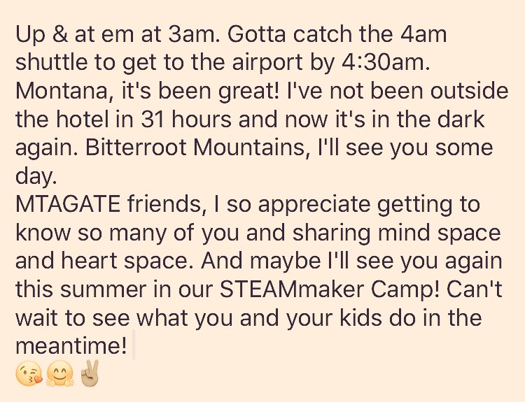 GingerLewman's tweet photo. A special message for my #MTagate17 friends: https://t.co/dTFdDClmMt