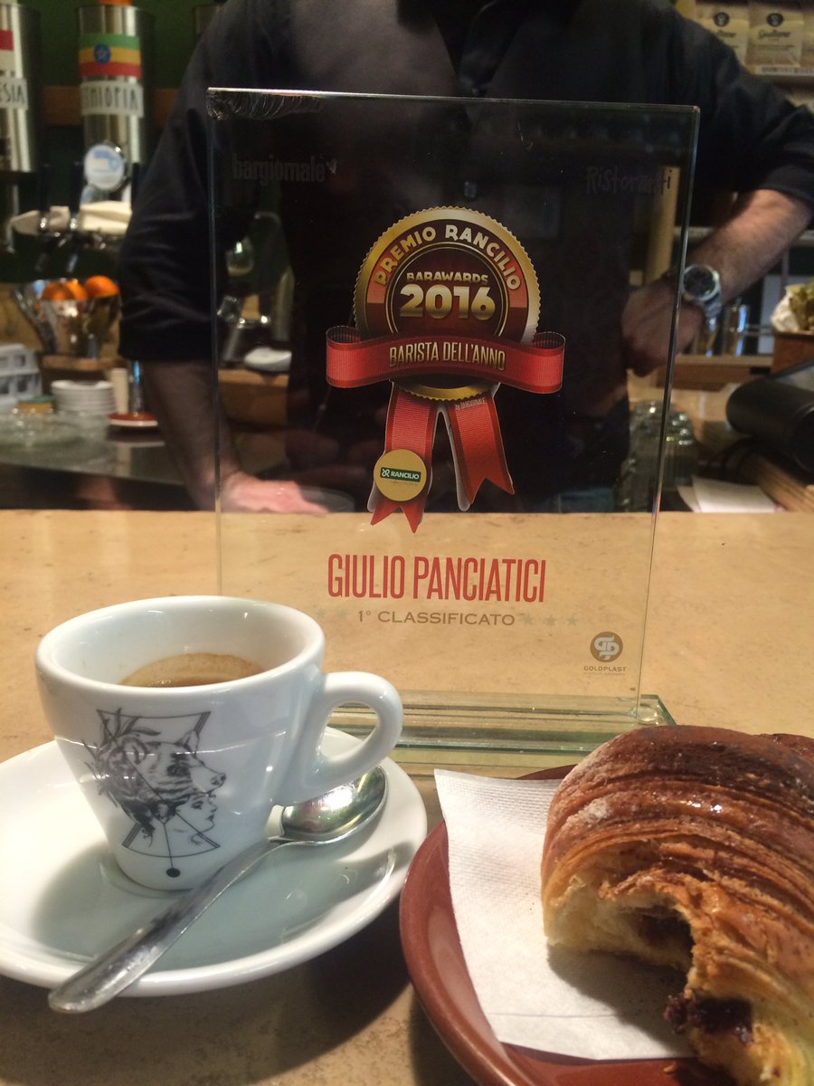 mariagraymg's tweet photo. Buon caffè! Bravo Giulio vinto barista dell'anno 2016! Best coffee so far! @CaffeOrso #tour#coffee #torino @adam_slynn https://t.co/K3bfPrGvHI