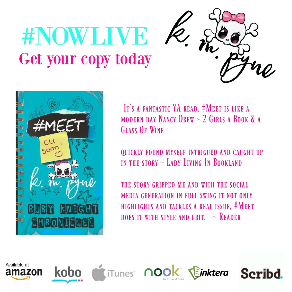 AuthorKMPyne's tweet photo. #Meet #KMPyne #LIVE #YoungAdult #YoungLove #Mystery #RubyKnight #99cents @AuthorKMPyne /react-text https://t.co/ORmm7ciqbn https://t.co/JWKQqs1GxM