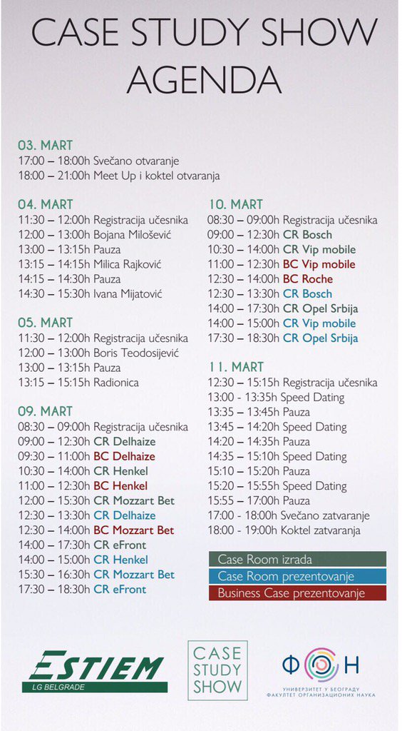 Predstavljamo vam agendu jedanaestog Case Study Show-a! #PobediuPraksi