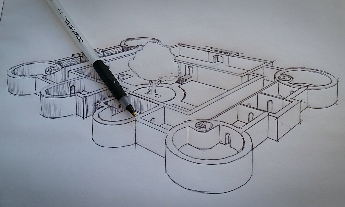 authordougt's tweet photo. Working on the orthographic #drawings of the #castle. Read the full first chapter: https://t.co/kZaQkBpSfT. #newfantasybooks #indieauthors https://t.co/nHOajjaPEP