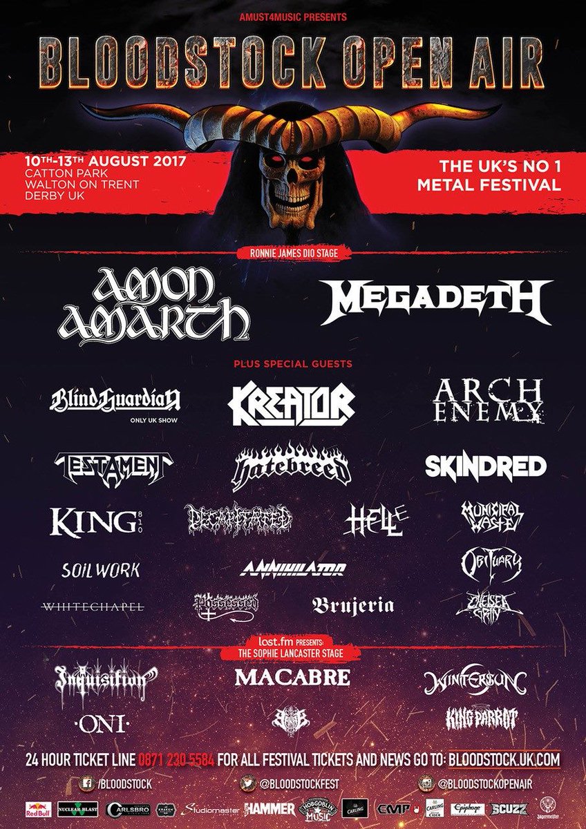 Just announced! @kreator @KING810FLINT @KINGPARROTBAND @INQUISITION join @BLOODSTOCKFEST! TICKETS ON SALE NOW! overdrive.ie/kreator-king-8…