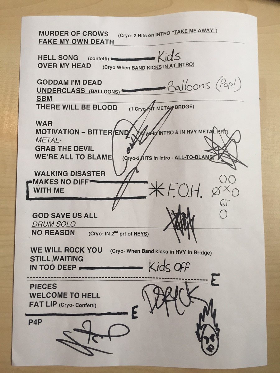 We're giving away this signed <a href="/Sum41/">Sum 41</a> setlist!
Fancy it? Follow us &amp; RT this post by 4/3 1pm &amp; it could be yours!
TCs smarturl.it/WINBrix