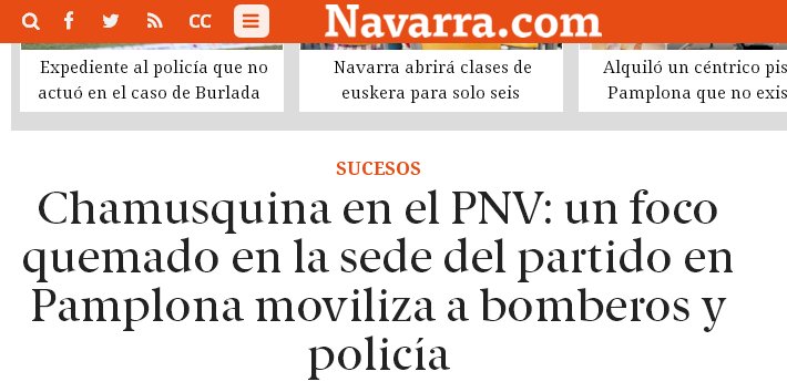 En nuestra sede no se quemó nada. Una más. Necesitamos un extintor contra titulares incendiarios...