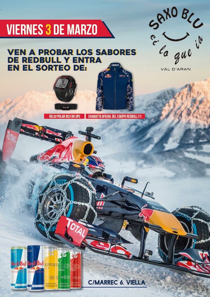 FIESTA <a href="/redbullESP/">Red Bull España</a> en <a href="/SaxoBlu/">Saxo Blu</a> esta noche para todos vosotros!!! Grande regalos os esperan!!! Venga!!!
