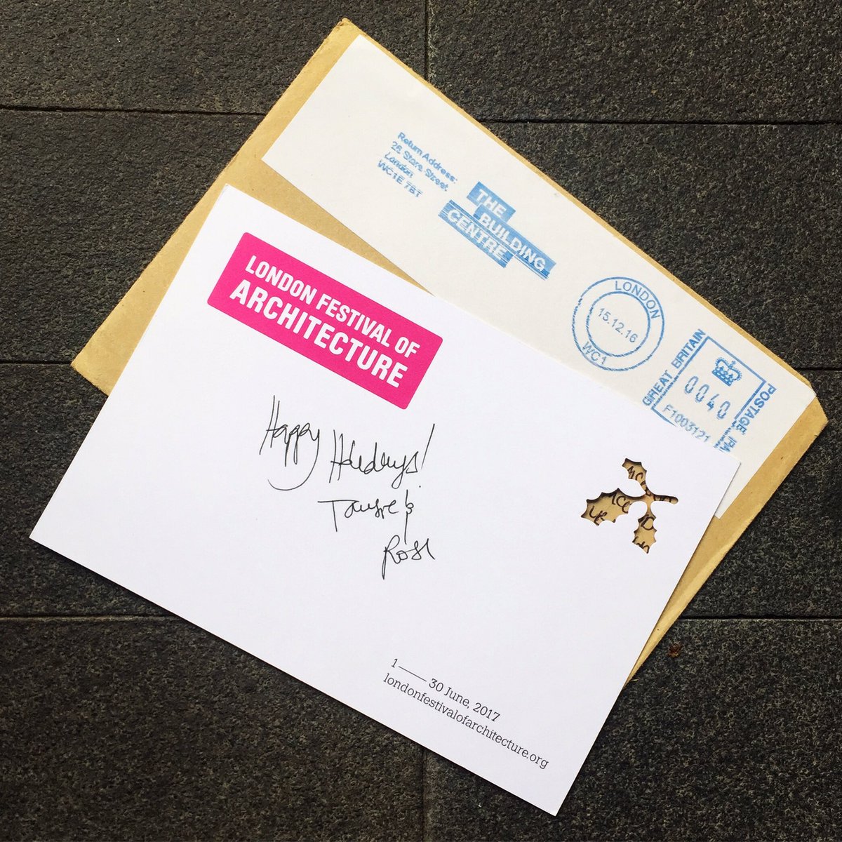 studiomcleod's tweet photo. Lost in the post! Still feeling loved!Thanks @LFArchitecture we hope you had a good Christmas too! #DelayedSatisfaction https://t.co/Dbd98k2rGX