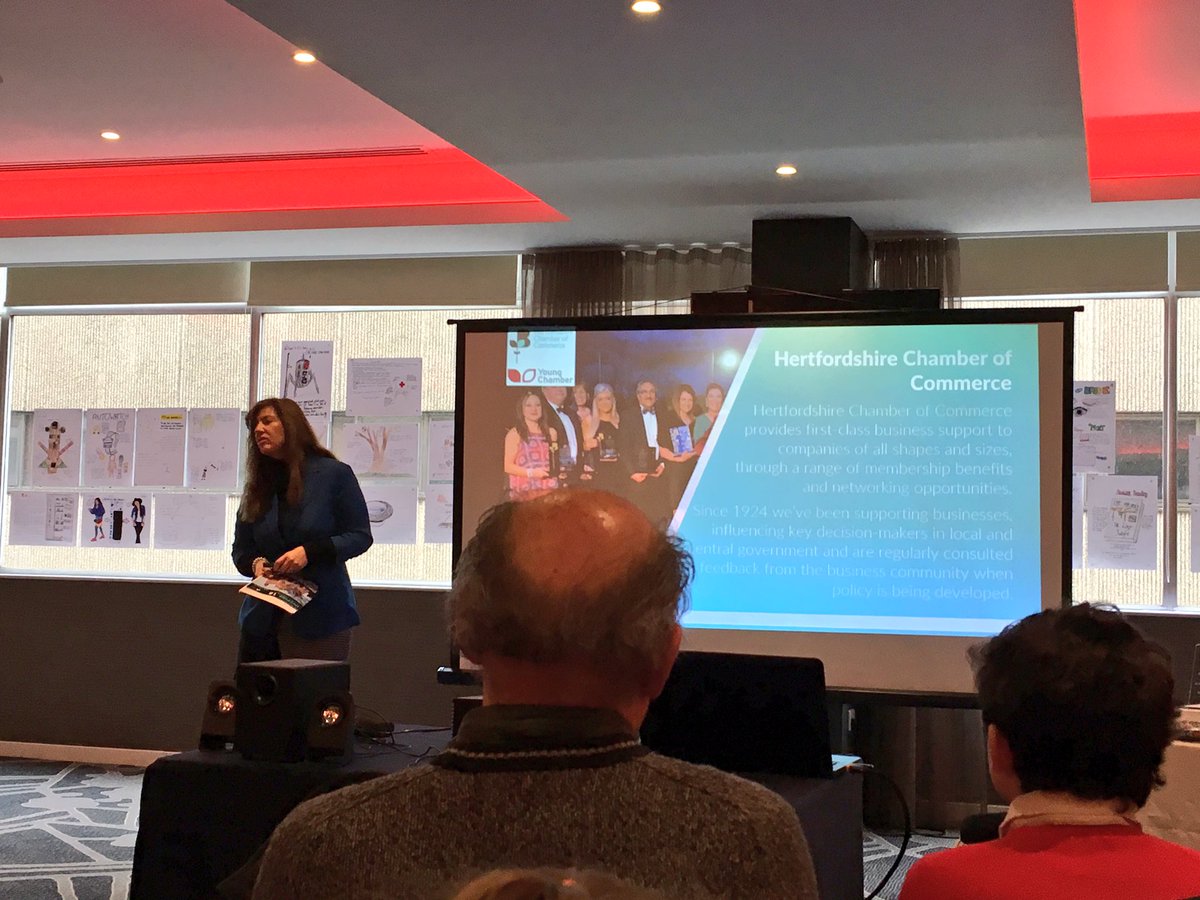HertsChamber's tweet photo. Brilliant presentation from @HertsChambMary with @ajilontechuk this morning #WellConnected #BridgingTheGap https://t.co/bYsVPm3TZw