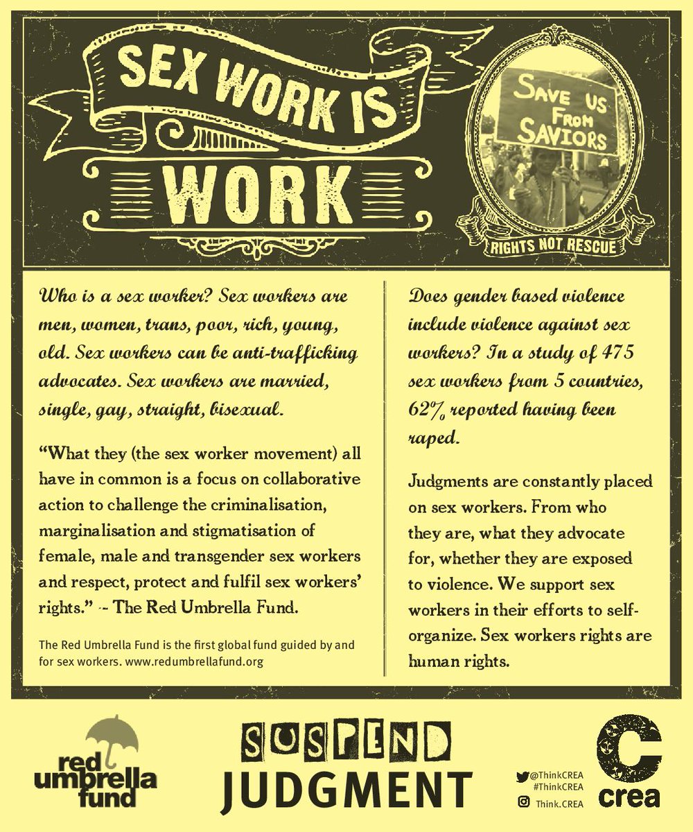 ThinkCREA's tweet image. Celebrating International Sex Workers&apos; Rights Day! #SuspendJudgment