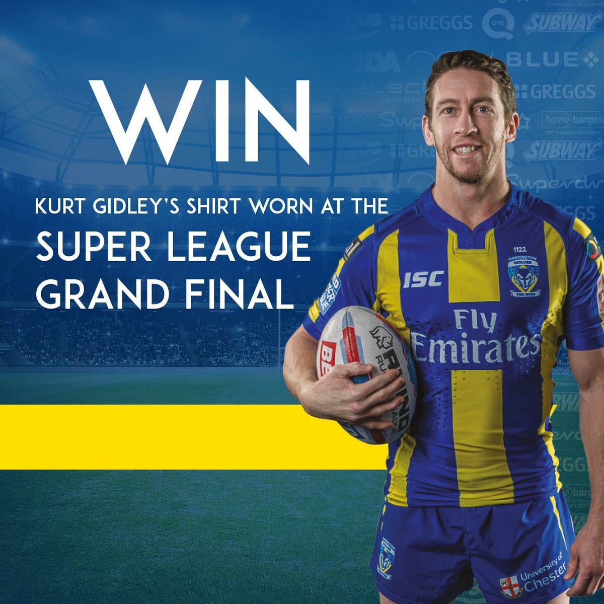 RT &amp; FOLLOW to win a <a href="/wolvesrl/">#uptheVikings</a> shirt worn by <a href="/kurt_gidley/">Kurt Gidley</a> at the Super League Grand Final!
