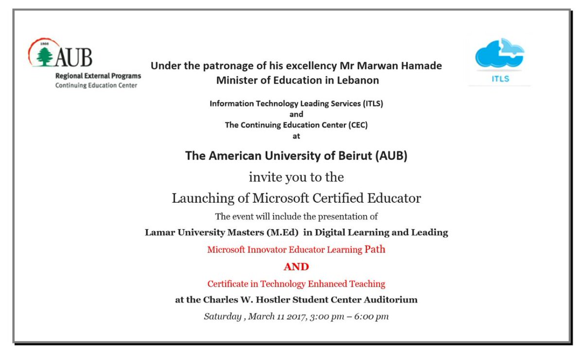 ITLSLB's tweet photo. #Microsoft Certified #Educator
https://t.co/O281WKyKH6
 https://t.co/v3zfAla3jX
#MCE #MICROSOFTLB #MSFTEDU #msftschool #MIEExpert https://t.co/NokJOsGR63
