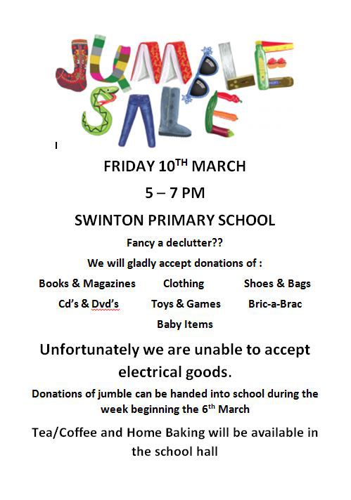 SwintonPS's tweet photo. SPC Jumble Sale https://t.co/1UkUPE2hyE https://t.co/MDeme9SUyX