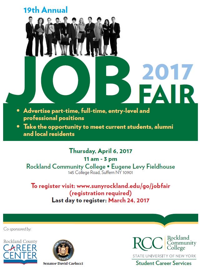 RCC_Careers's tweet photo. Rockland Employers - Find quality candidates at the #RCCJobFair- LAST DAY for Early Registration https://t.co/9pBwtjn8JU @SUNYRockland https://t.co/CtQuyCDPpE