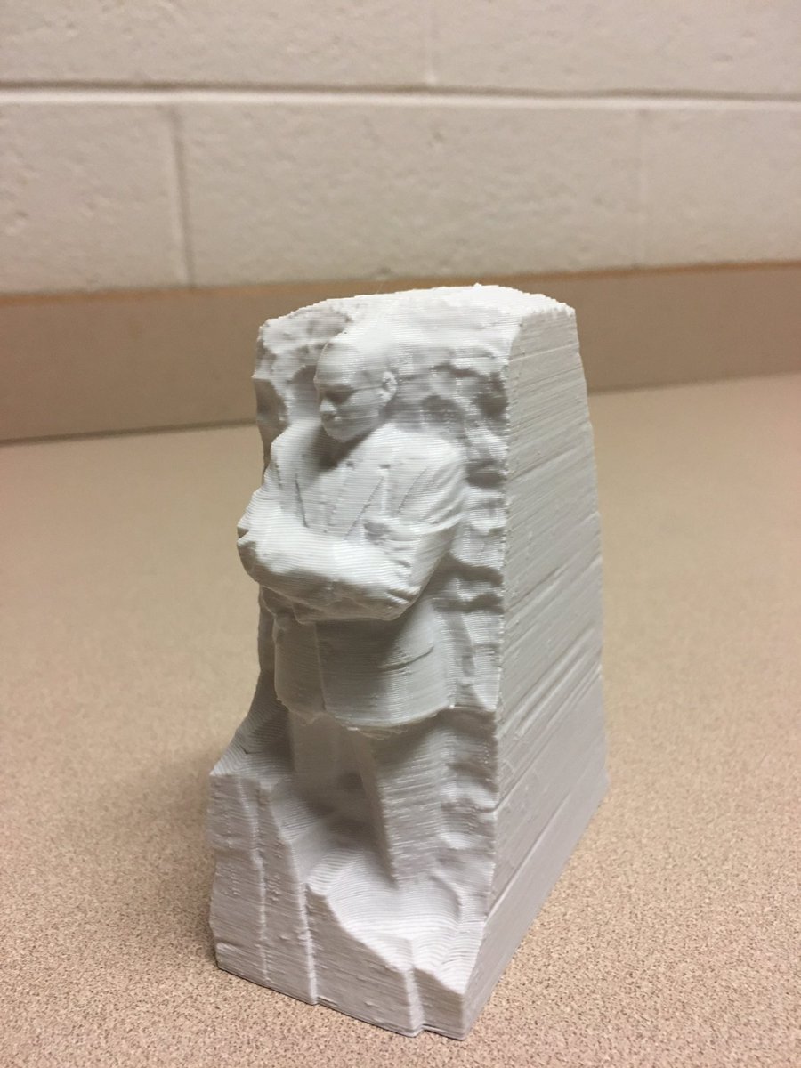 MrNagele's tweet photo. Awesome print of the MLK Monument #mlktech https://t.co/XR96rjoWru