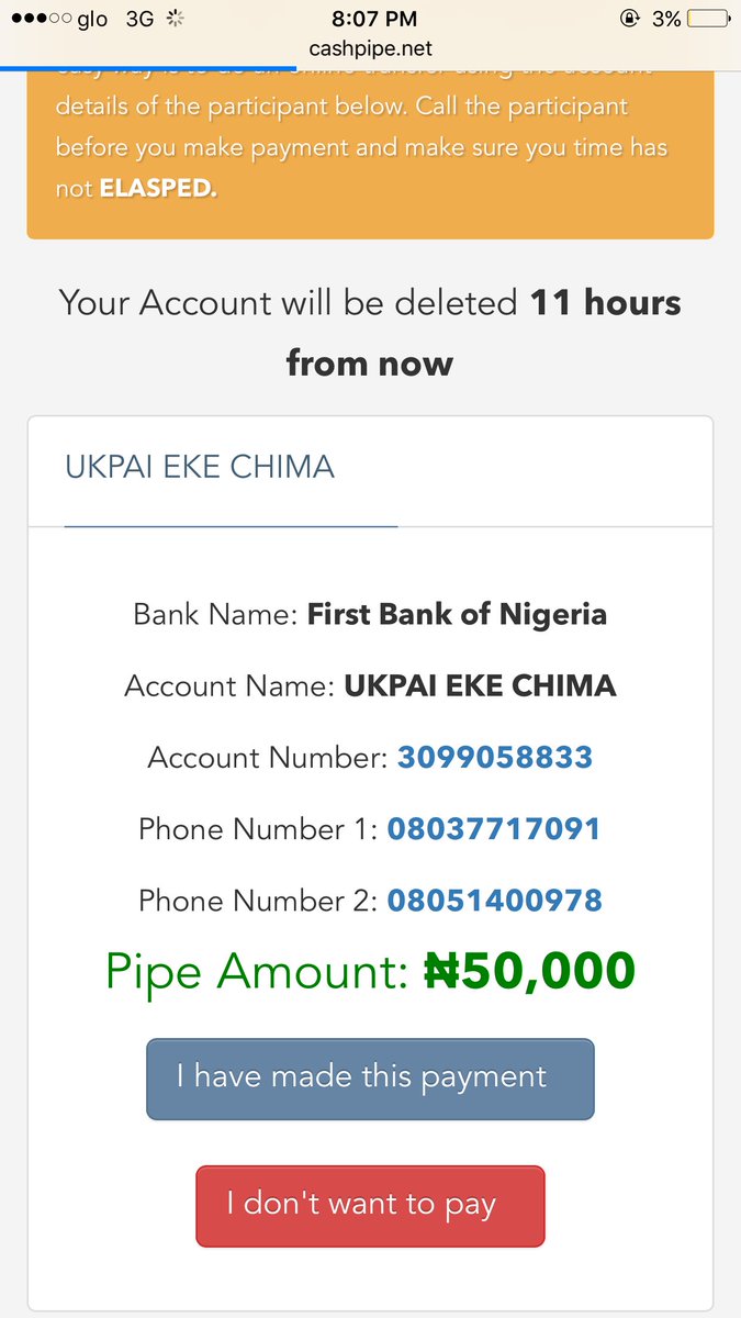 OgaseBlessing's tweet photo. @cashpipe this is the evidence of my payment, @cashpipe please look into it. Thanks https://t.co/EBJrUQwdas