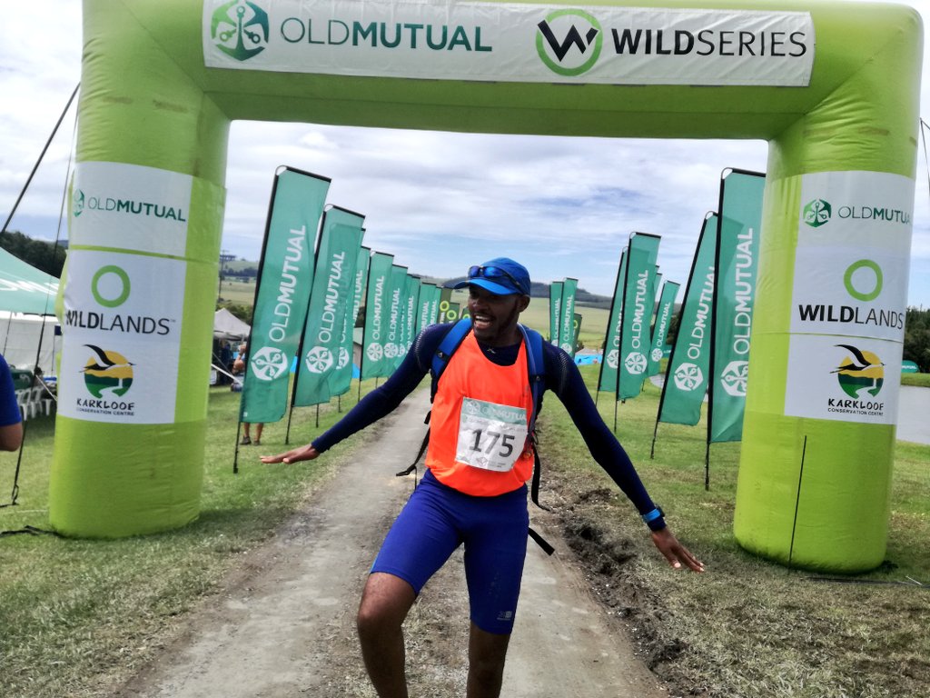 Day 1 has fallen. Well done guys <a href="/NtuthuMashimane/">Nontuthuko Mashimane</a> Dudu &amp; Sibonelo 🏃🏃🏃 days to go <a href="/OldMutualSA/">Old Mutual SA</a> @WildSeriesSA #3Cranes2017