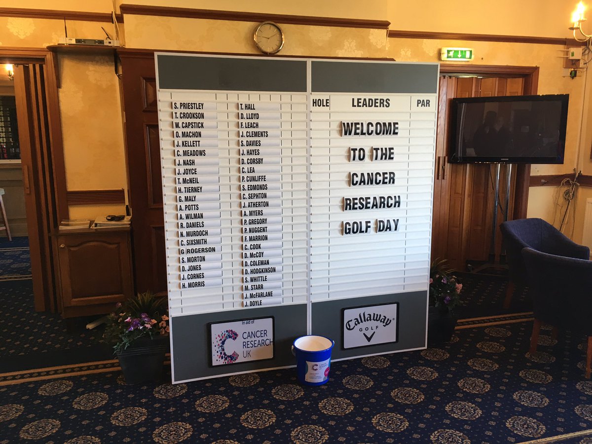 ScoreboardsGolf's tweet photo. Delighted to be involved with @My_GolfNews @CollegiateTour1 Golf Day @stannesgreens @danwebsterPGA supporting @CR_UK https://t.co/Sfwkuq9e73