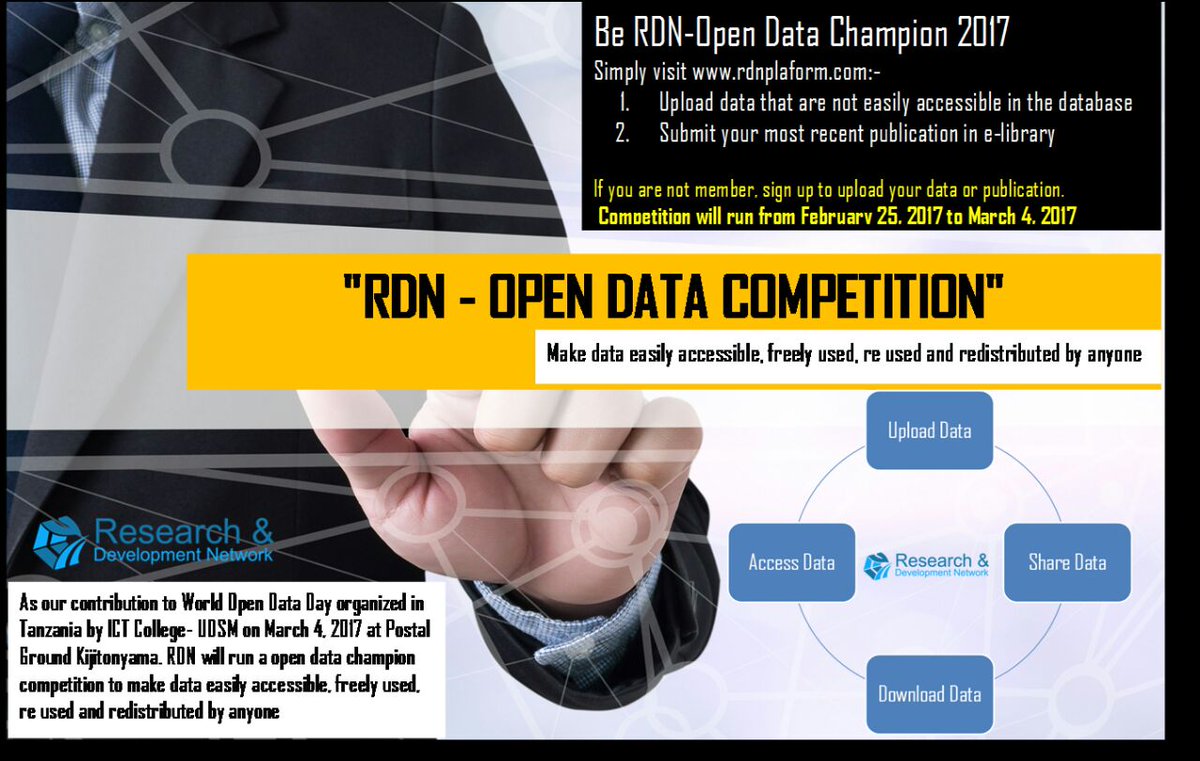 RDNPlatform's tweet photo. Dear ALL RDN brings you a great opportunity to compete and win awards as elaborated in below link..#data #research
https://t.co/qEnjGzLiHo https://t.co/UglPDhHEGk