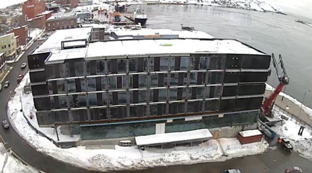 peterdanneng's tweet photo. Alt Together Now: Rapid Modular Installation for St. Johns based Hotel - just 30 days! #alt_hotel #modular #construction #hotelnews https://t.co/XwqqMggy1x