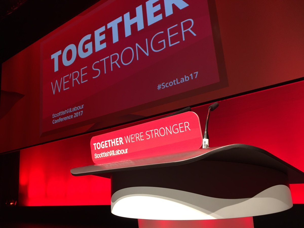 ScottishLabour's tweet photo. Conference is about to kick off. Join in and follow using #ScotLab17. Together we’re stronger. https://t.co/nS5QL3iqBy