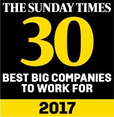 Proud to be 8th in The Sunday Times Best Big Companies listing! Thanks to all our team members for making Whitbread a great place to work!