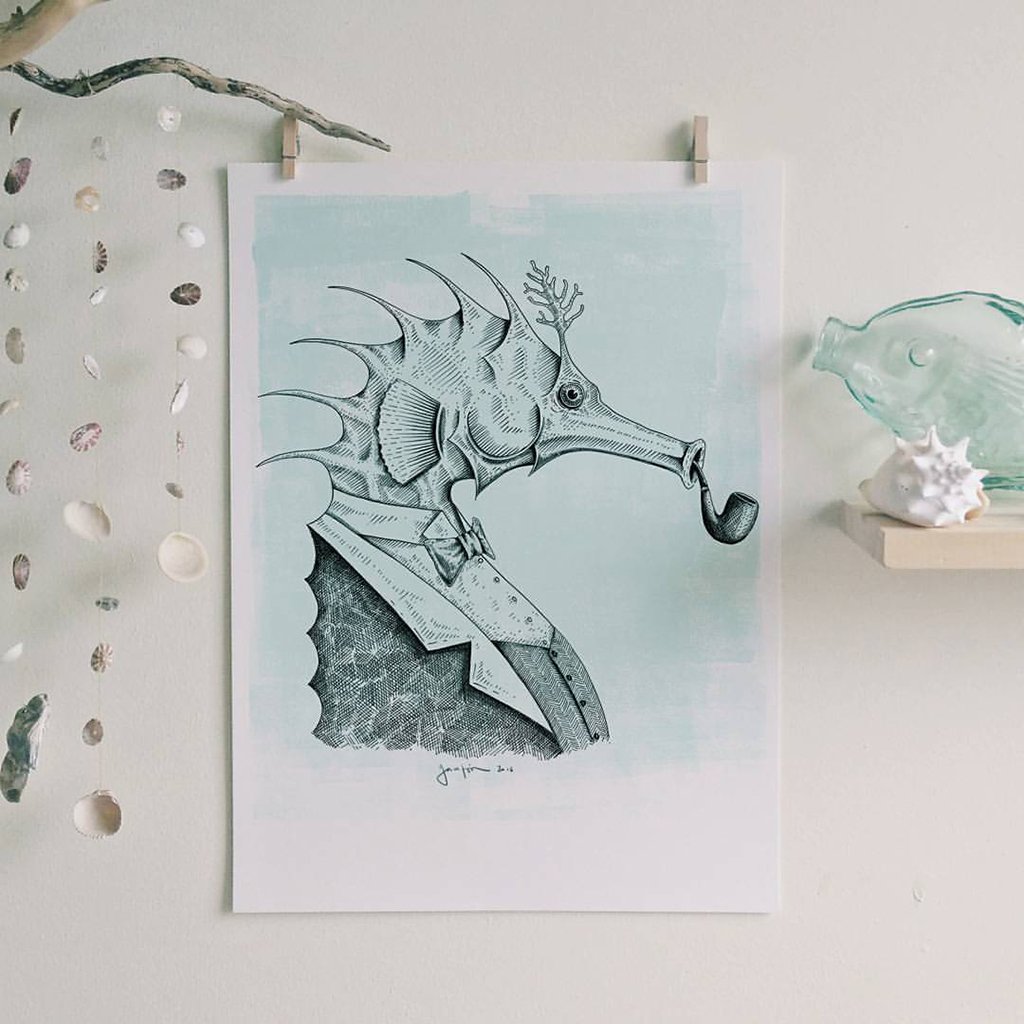 #COLLABORATION Tee et sweat #seahorse d'après une illustration originale de #danielagarreton A découvrir dans la collection #SS17 #PE17