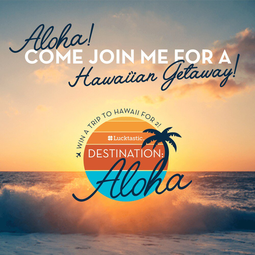 RedRob1975's tweet image. Come join me for a Hawaiian Getaway! lucktastic.com/twShareFunnel