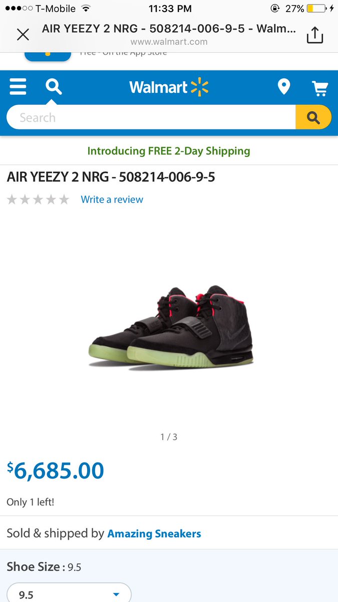 walmart selling yeezys