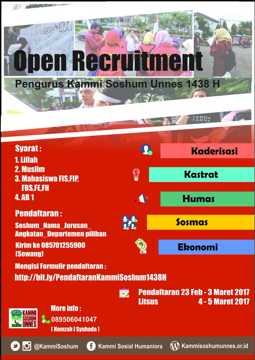 open recruitmen kammi sosial humaniora 1438 H