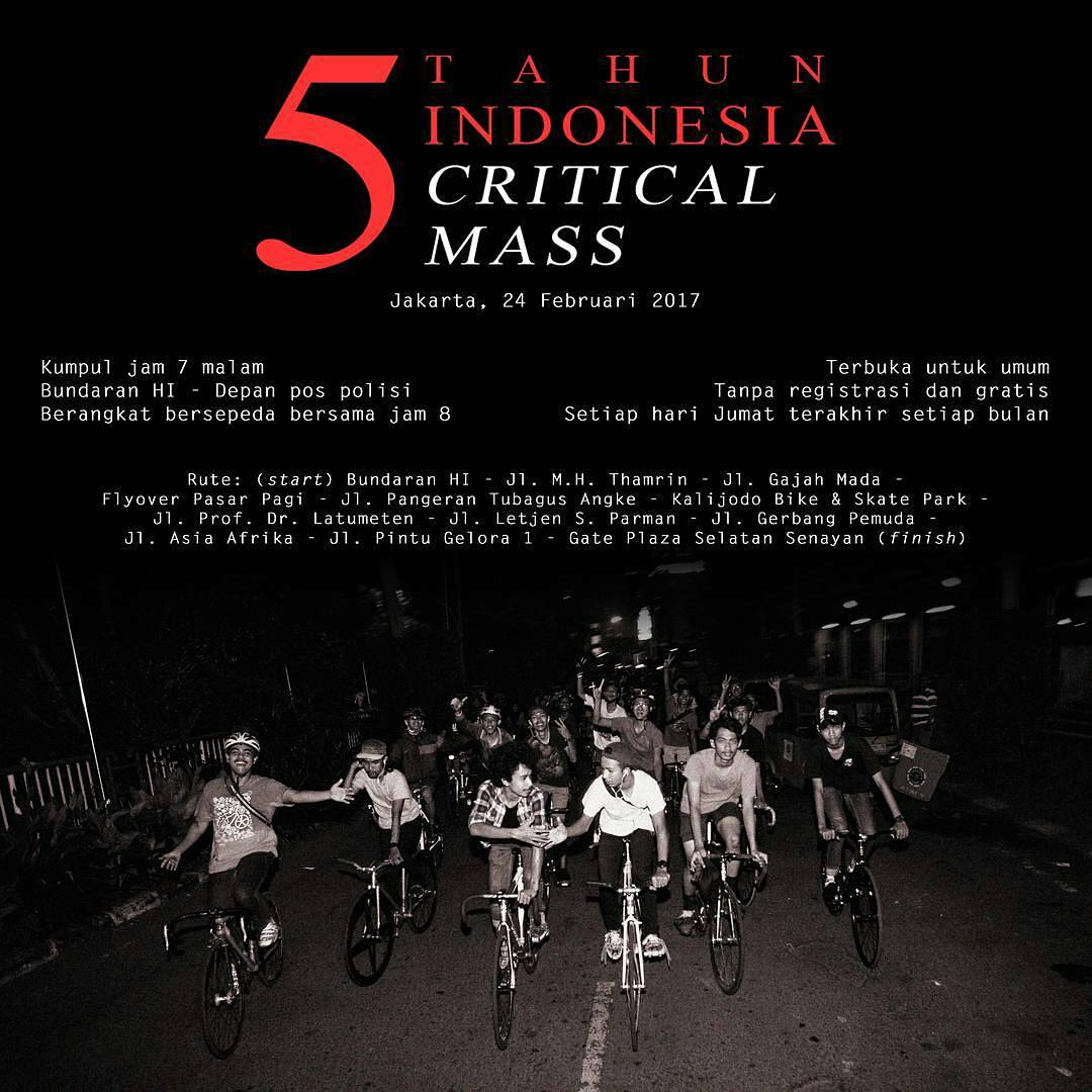 IndonesiaBMA's tweet photo. MALAM INI 5TAHUN
INDONESIA CRITICAL MASS 
SELURUH INDONESA BERSEPEDA https://t.co/r1uLR0esTF