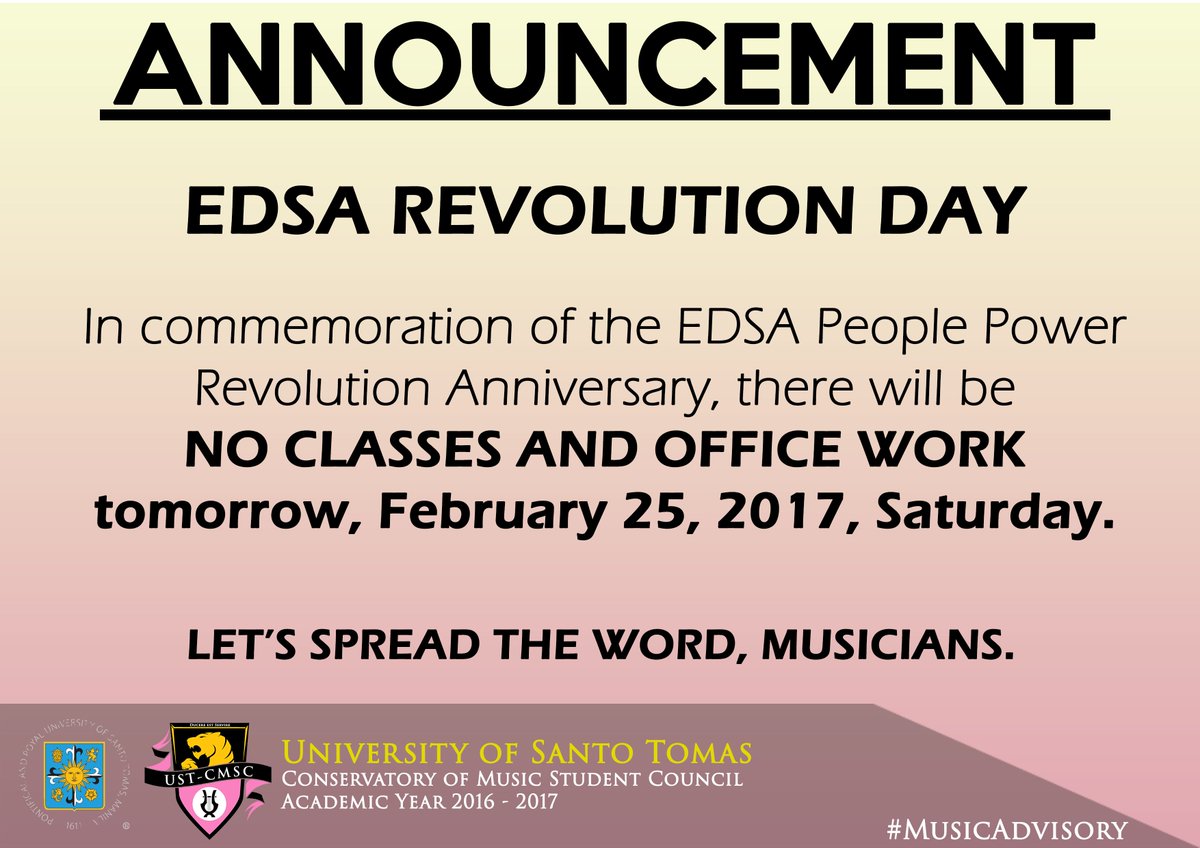ustcmsc's tweet photo. Please be advised and kindly spread the word, Musicians! #MusicAdvisory #USTCMSC https://t.co/iSzOwmABzZ