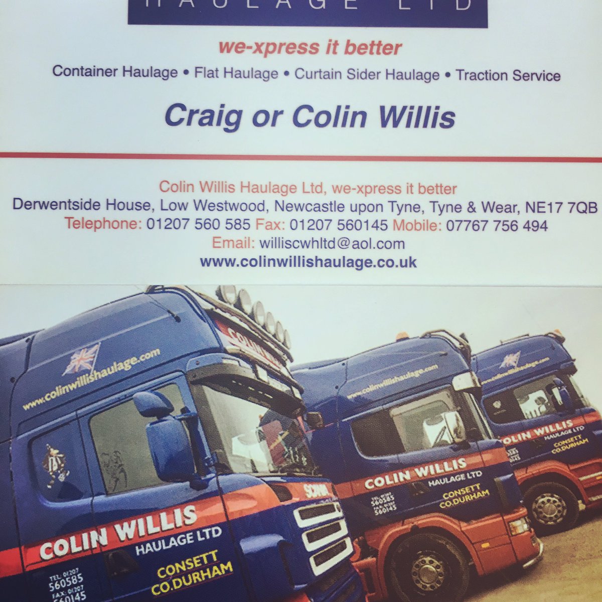 #colinwillishaulage #Transportation #haulage give us a call for a quote