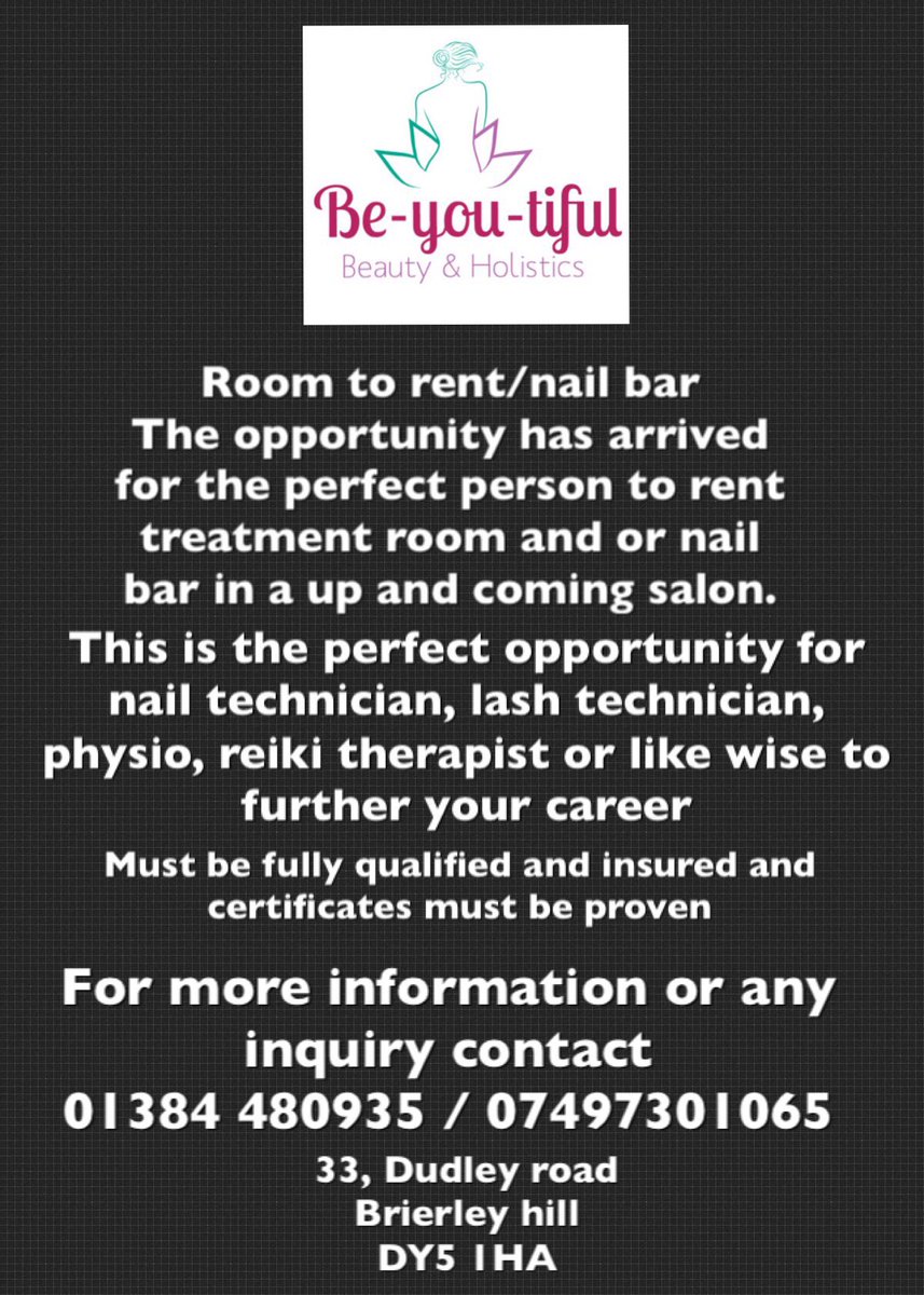 beyoutifulbeau1's tweet photo. #nailtec #jobopportunities #lashtec #roomtorent #beyoutifulbeautyandholistics https://t.co/oHrodg3zwE
