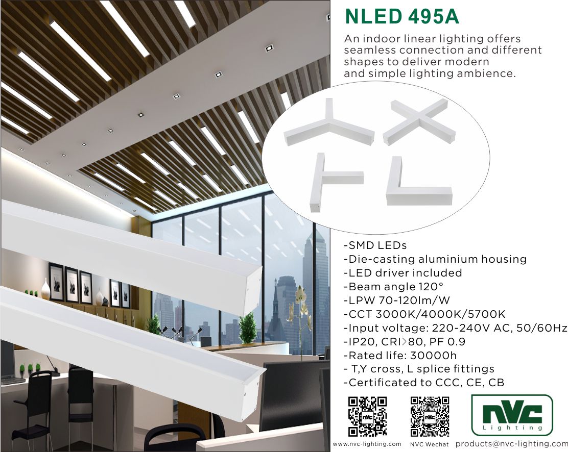 #NVCPRODUCT# Indoor LED Linear Lighting: seamless connection and versatile applications. More details please check nvc-lighting.com/proInfo.aspx?i…