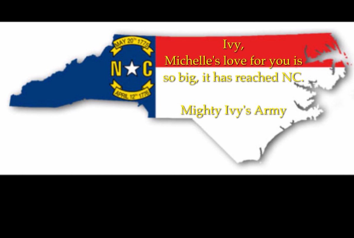 IAmMightyIvy's tweet photo. Michelle sends love and is helping spread #RettSyndrome #Awareness from #NorthCarolina for #MightyIvy! #4ellen #EllenMeetIvy https://t.co/fCyhd3OVla