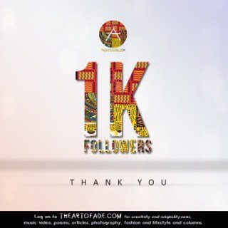 adeoluwamusic's tweet photo. Thank You For 1,000 Followers On Instagram!: Thank you so much for following us on Instagram 1,000 times over! We… https://t.co/B8pa1rE2N6 https://t.co/ecO0gulwJ7