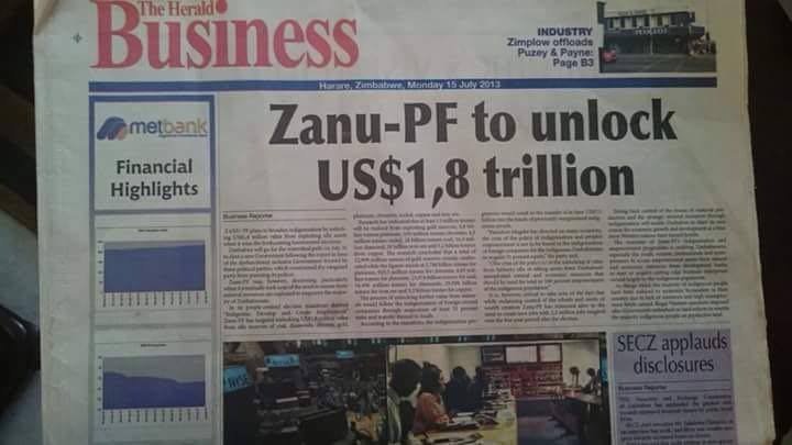 000Dillinger's tweet image. Do you remember this article in 2013 just before the elections well 4 years later and we have the #BondNote @SChabveyi @ArtherChatora