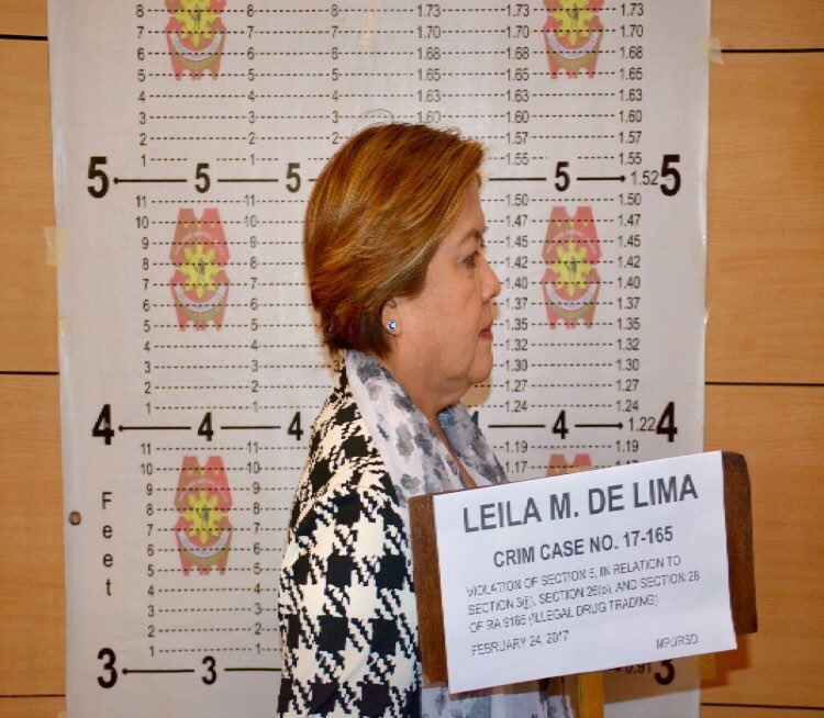 raffytima's tweet photo. Mug shot of Senator Leila De Lima for her drug case. https://t.co/RZbFOAJE79