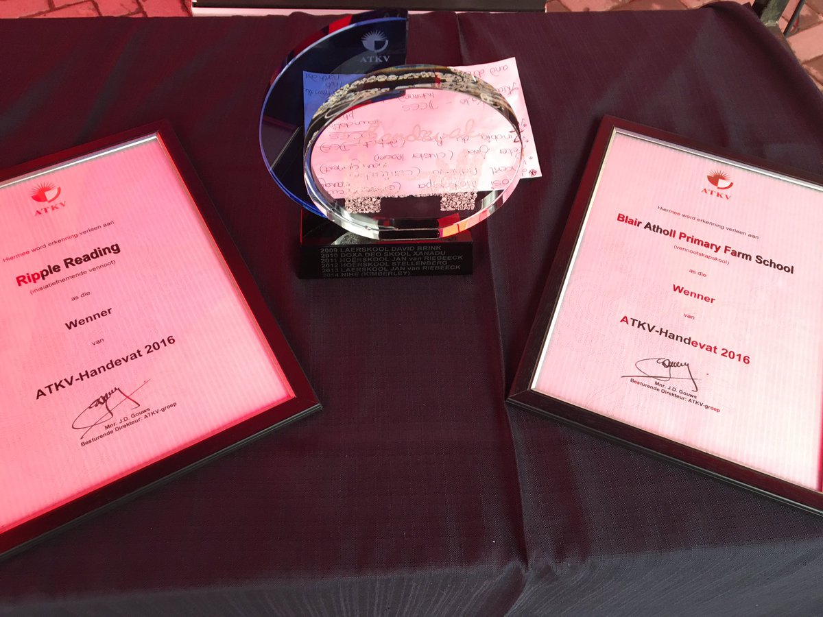 NiekerkJJ's tweet image. @ATKVSA #Handevat prysuitdeling 2016