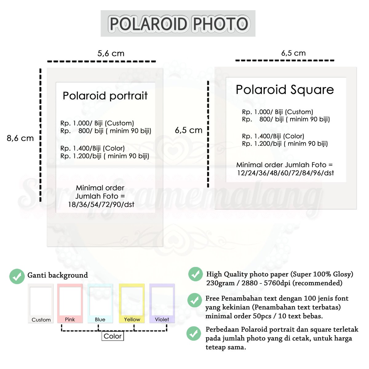 scrapframeMLG's tweet image. Yuk cetak foto kamu jadi seperti polaroid...😄