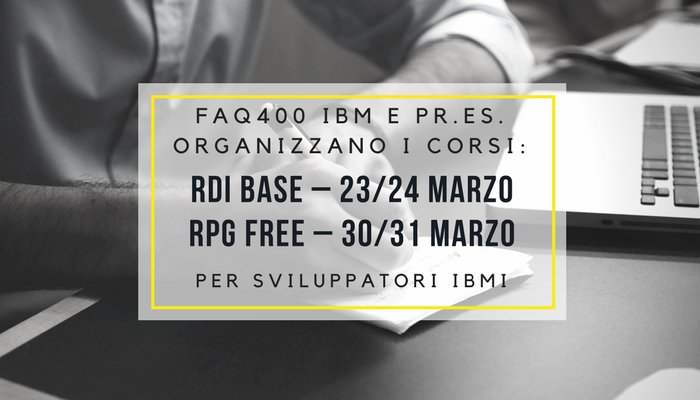 webgate400's tweet photo. Corsi di formazione IBM-i di Faq400 - A Marzo le prime date - Rdi e RPG Free
https://t.co/Ptek2PYgL6 https://t.co/2goRwhk8Y1