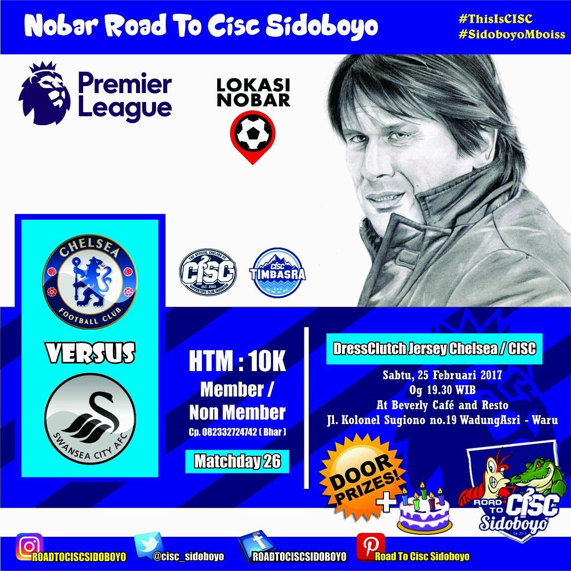 cisc_sidoboyo's tweet photo. Yukk BIRUKAN dulur....!!!! @ChelseaIndo @CISCEastOfJava @lokasi_nobar #NoChel #ChelseaDay #GakNobarGakMboiss #ThisIsCISC https://t.co/VPKV4KWbuR