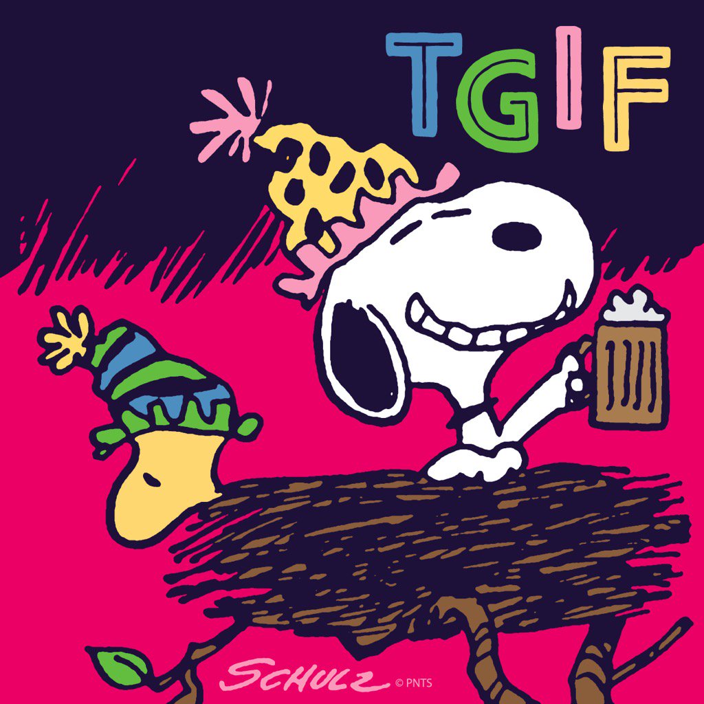 Snoopy's tweet photo. Cheers to Friday! https://t.co/LR1GcBPB8F
