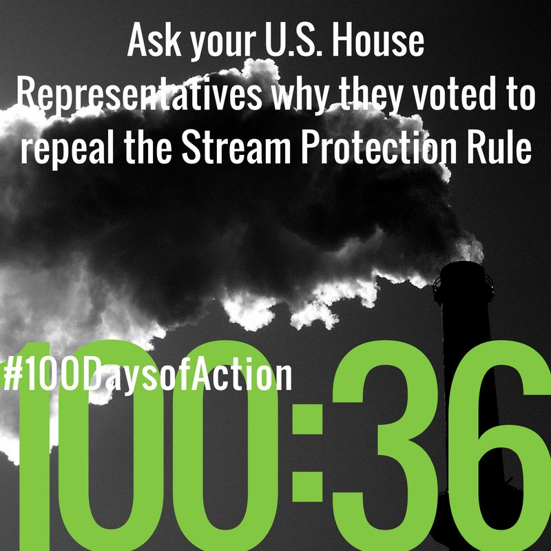 OhioEnviro's tweet photo. #100DaysofAction:36 Ask you senators and reps why they voted to risk our water by repealing #streamprotectionrule. https://t.co/l5UQiTaQT8 https://t.co/qDu3EvKYnN
