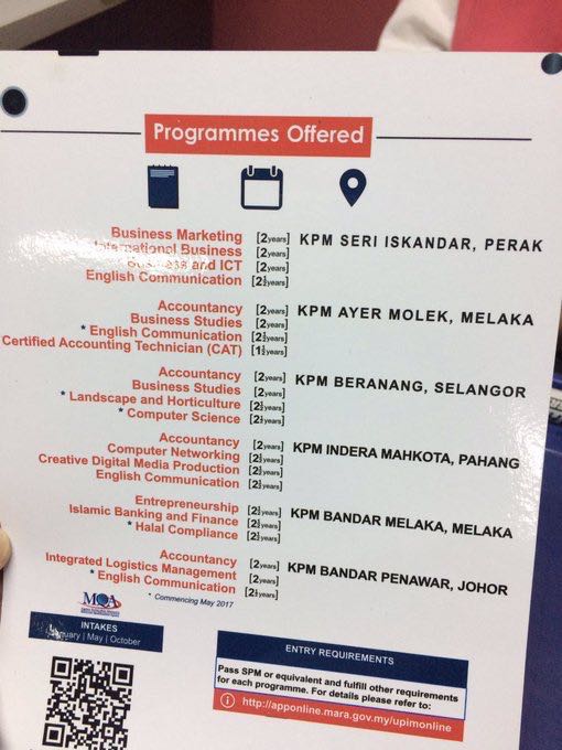 jebatwildane's tweet photo. jom masuk KPM! Kolej Profesional Mara program diploma hanya 2 tahun! #jommasukIPT #Kpmbp #kpmsi #kpmam #kpmbm #kpmb #kpmim https://t.co/rOdDW79IJT