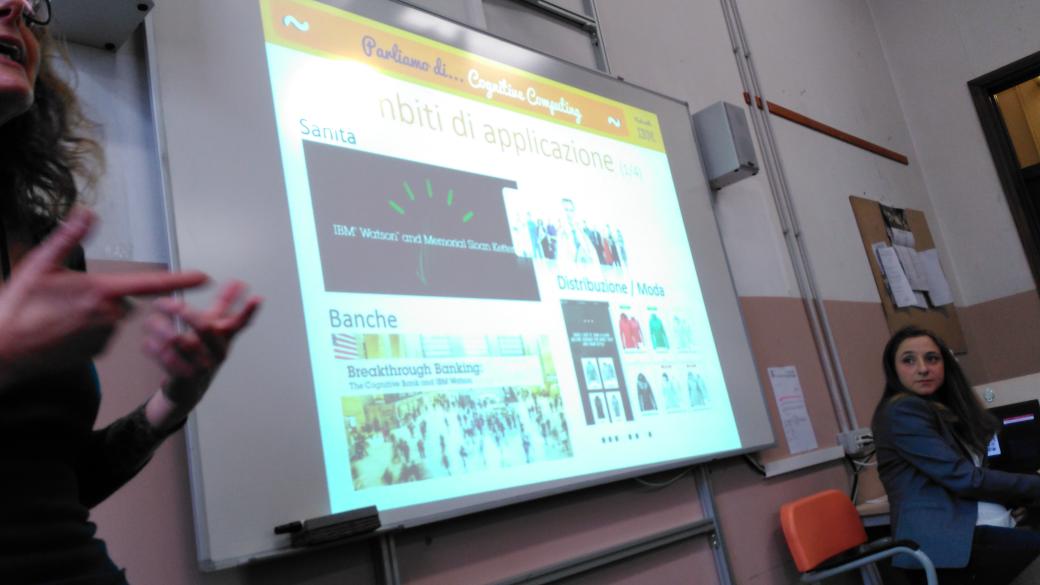 #Alternanzascuolalavoro,#cognitivecomputing c/o Schiaparelli-Gramsci (Mi), con@AngeloCirocco,<a href="/m_currao/">Margot Currao</a>,<a href="/gianfrancar/">Gianfranca Rastelli</a>