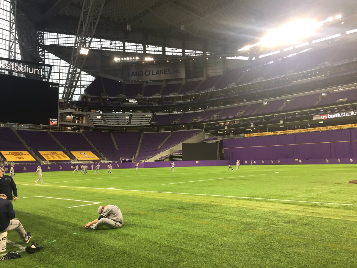 ICCCBaseball's tweet photo. Tritons take Game 1, Game 2 just about to get started @ US Bank Stadium #RTR https://t.co/2RXoVrmELN