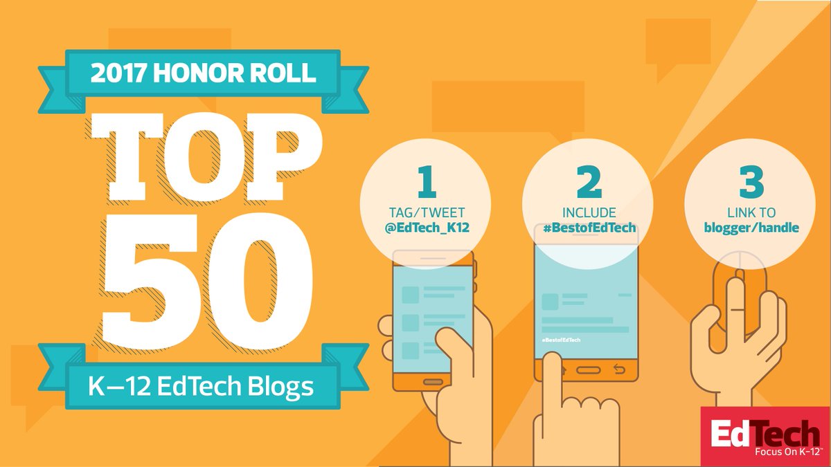 EdTech_K12's tweet image. Who made the Honor Roll? You decide! Tag us and reply with your favorite #K12 #EdTech blog. #BestofEdTech